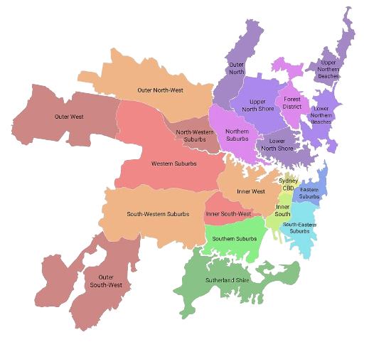 Quick Move | Service Map, Locations We Service In Sydney, NSW